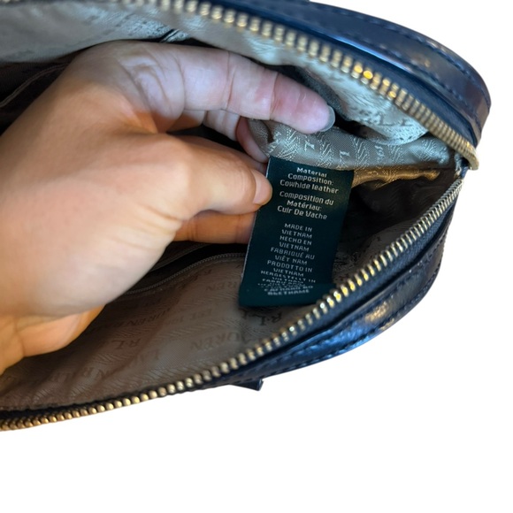 Ralph Lauren Black & White Two-Tone Cowhide Leather Purse - Picture 8 of 8